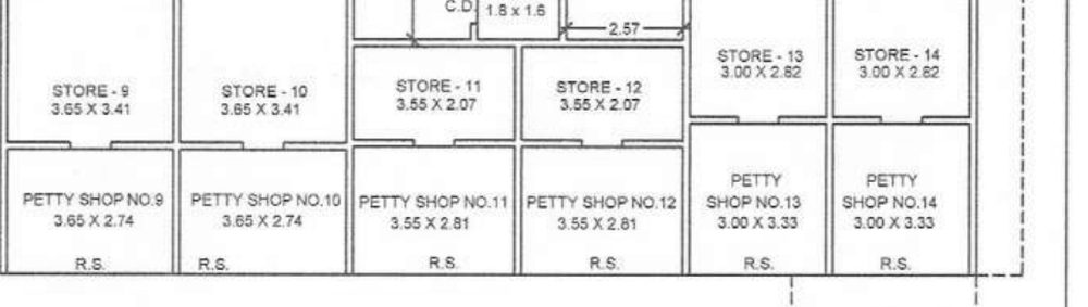 Ground floor shop plan, C and D wing